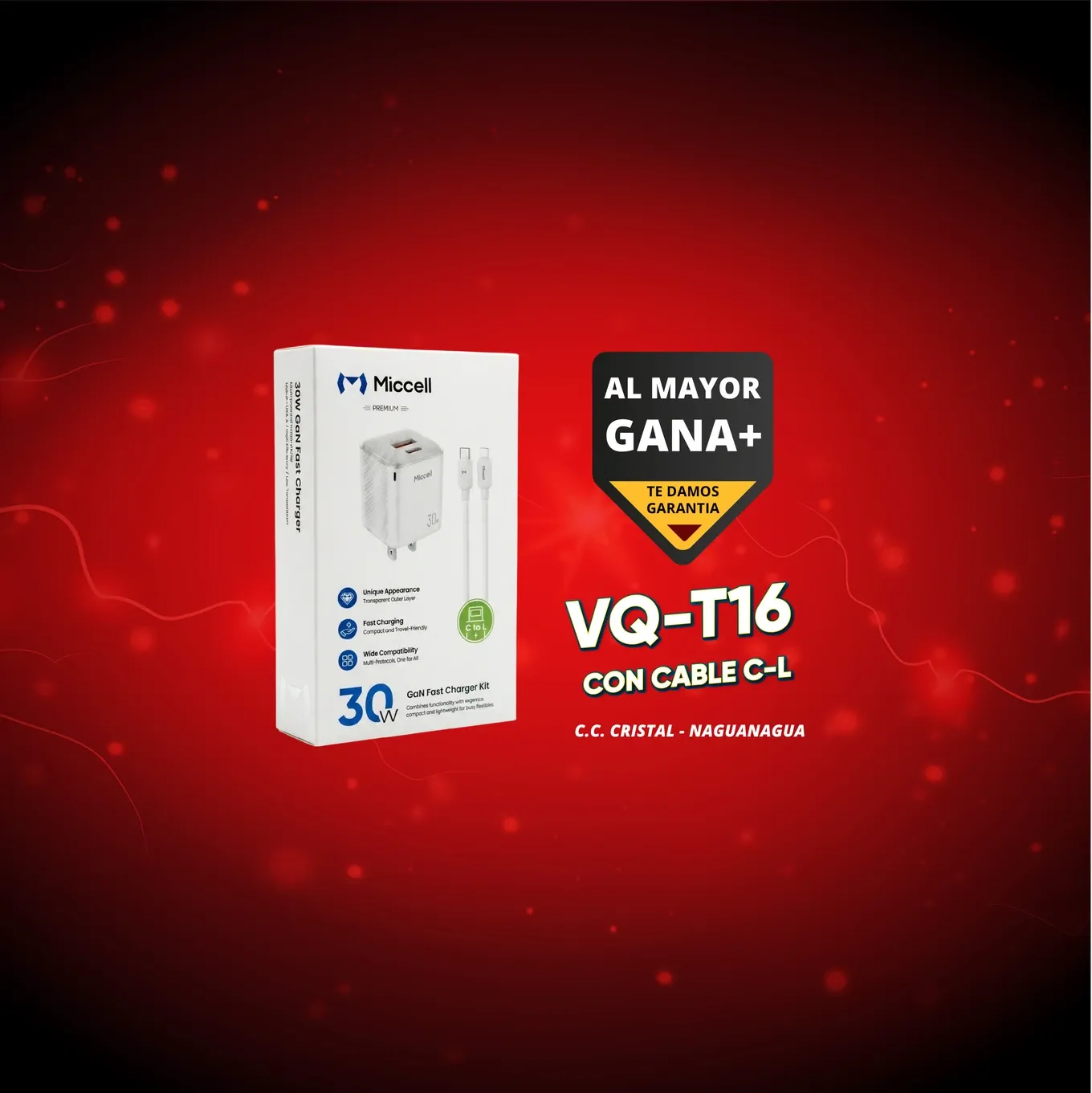 Cargador Miccell BANNERCARGADOR VQT16