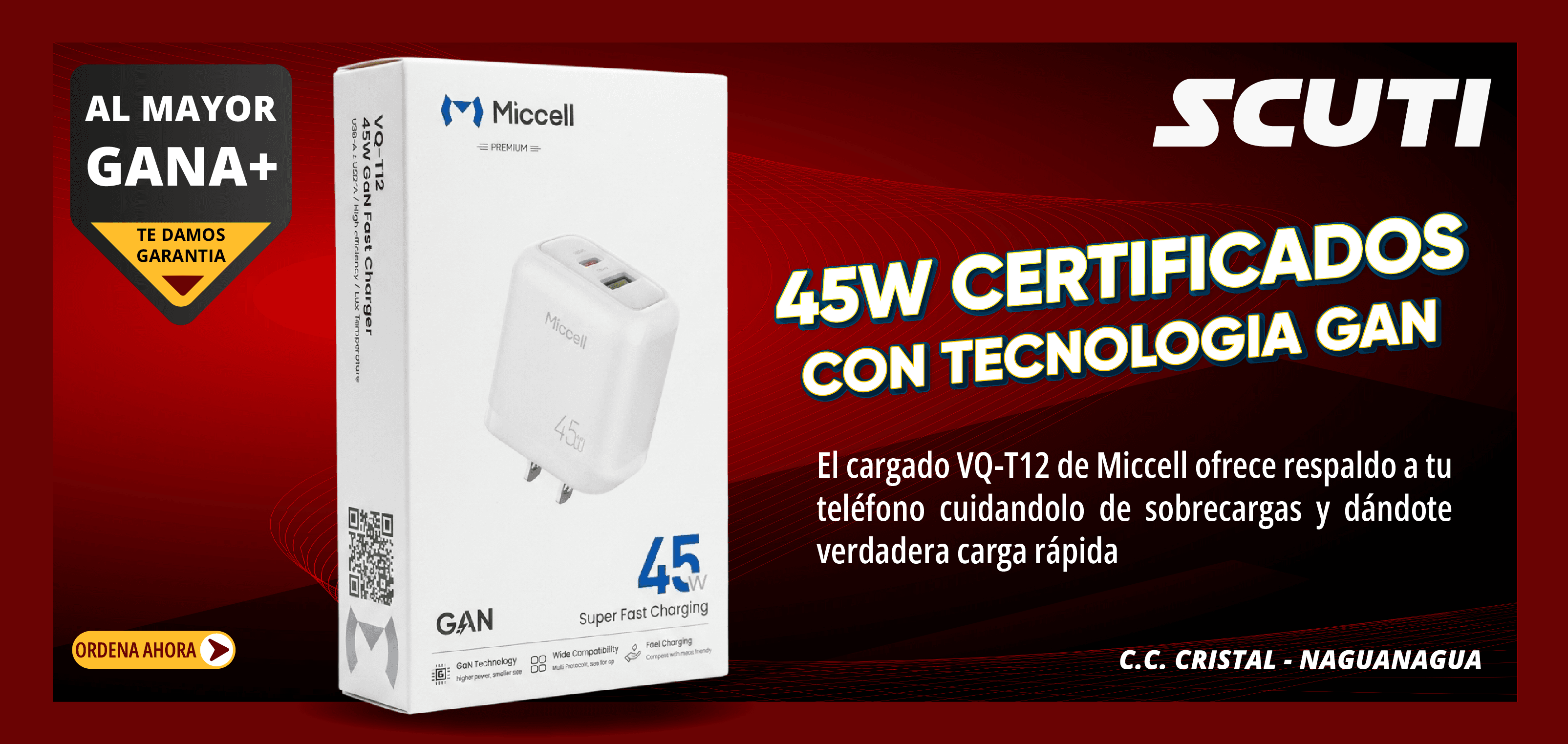 VQ-T12 cargador-carga-rapida